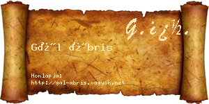 Gál Ábris névjegykártya
